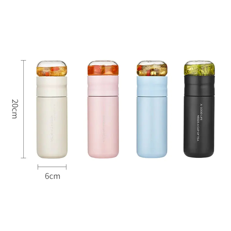 Insulated Cup With Filter Stainless Steel Tea Bottle Cup